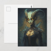 Carte Postale Femme extraterrestre (Devant / Derrière)