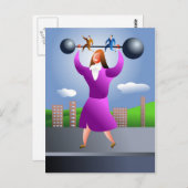 Carte Postale Femme forte (Devant / Derrière)