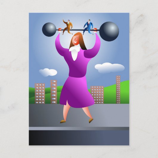 Carte Postale Femme forte (Devant)