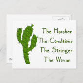 Carte Postale Femme forte (Devant / Derrière)