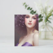 Carte Postale Femme frisonne en violet (Debout devant)