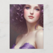 Carte Postale Femme frisonne en violet (Devant)