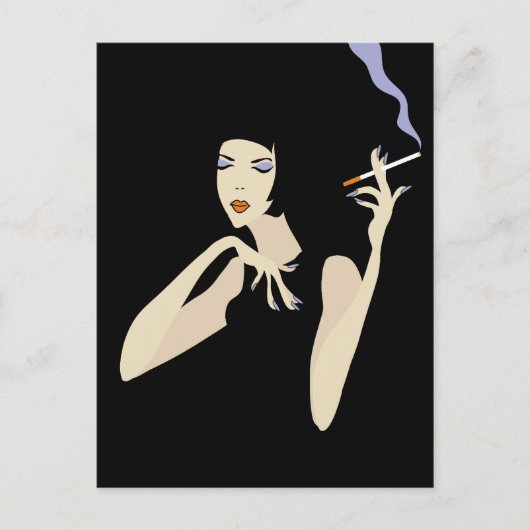 Carte Postale Femme fumeuse (Devant)
