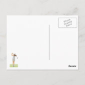 Carte Postale Femme Golfer (Dos)