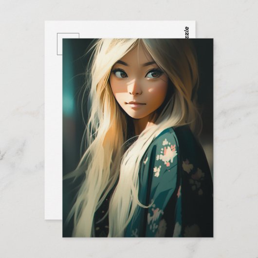 Carte Postale Femme Haïred longue (Devant / Derrière)