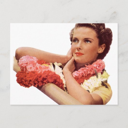 Carte Postale Femme Hawaii vintage Retro Vacances (Devant)