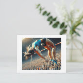 Carte Postale Femme High Jumper, (Debout devant)