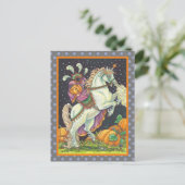 CARTE POSTALE FEMME HORREUR SANS TÊTE, HALLOWEEN (Debout devant)