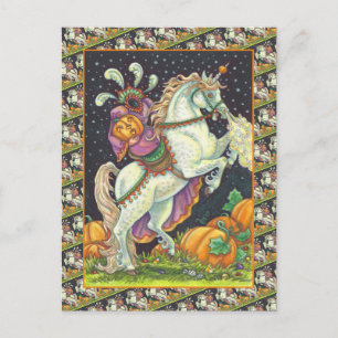 CARTE POSTALE FEMME HORREUR SANS TÊTE, HALLOWEEN