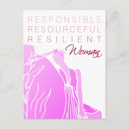 CARTE POSTALE FEMME INTELLIGENTE (Devant)