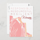 CARTE POSTALE FEMME INTELLIGENTE (Devant / Derrière)