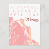 CARTE POSTALE FEMME INTELLIGENTE (Devant)