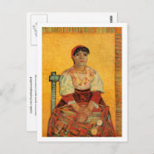 Carte Postale Femme italienne, Vincent van Gogh (Devant / Derrière)