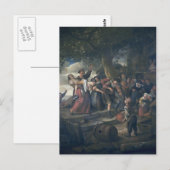 Carte Postale Femme ivre par Jan Steen (Devant / Derrière)