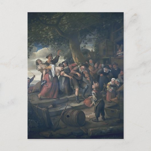 Carte Postale Femme ivre par Jan Steen (Devant)