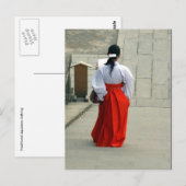 Carte Postale femme japonaise rouge (Devant / Derrière)