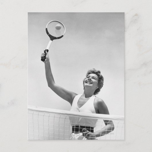 Carte Postale Femme Jouant Au Tennis 2 (Devant)