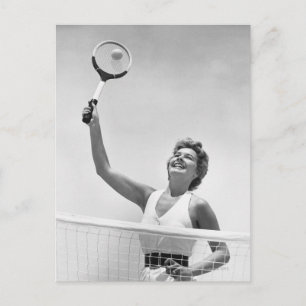 Carte Postale Femme Jouant Au Tennis 2