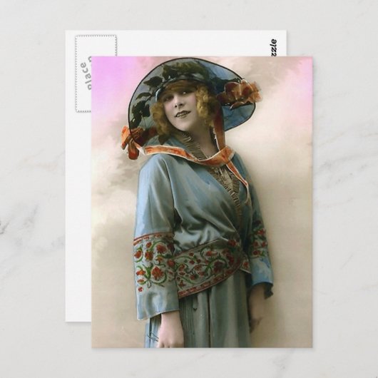 Carte Postale Femme libérée (Devant / Derrière)