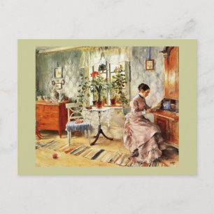 Carte Postale Femme lisant une lettre