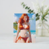 Carte Postale Femme magnifique en Bikini (Debout devant)