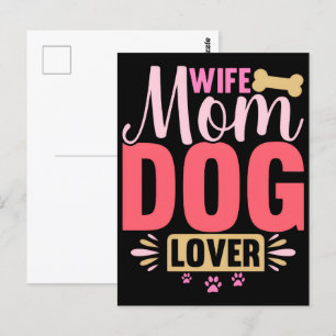 Carte Postale femme-maman-amoureuse-des-animaux-chien-chien-cart