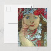 Carte Postale Femme médiatique mixte (Devant / Derrière)