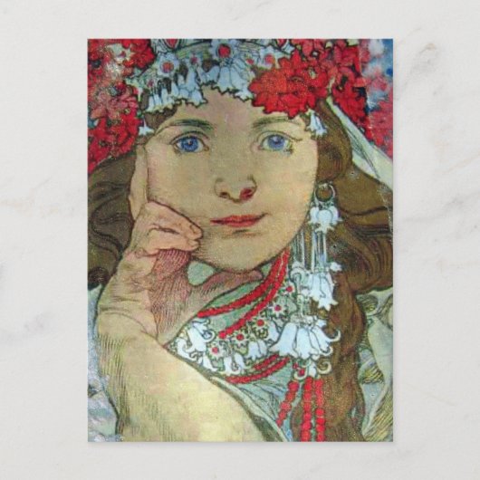 Carte Postale Femme médiatique mixte (Devant)