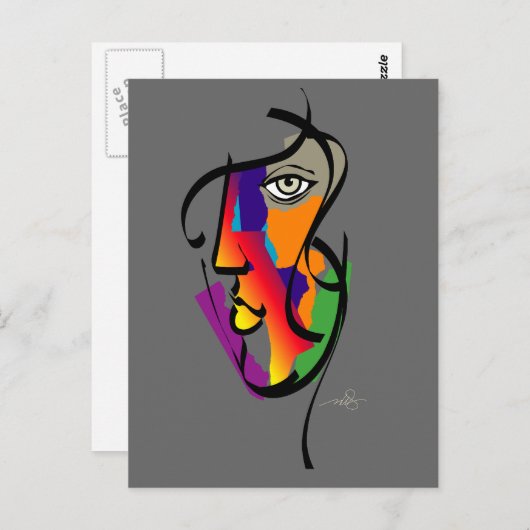 Carte Postale Femme multiculturelle (Devant / Derrière)