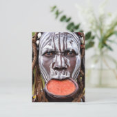 Carte Postale Femme Mursi avec plaque labiale (Debout devant)