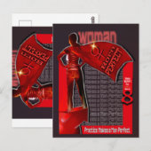 Carte Postale Femme Née Parfaite : Joyeuse Journée des Femmes 8  (Devant / Derrière)