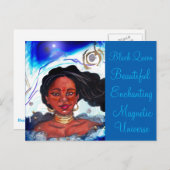 Carte postale Femme noire (Devant / Derrière)