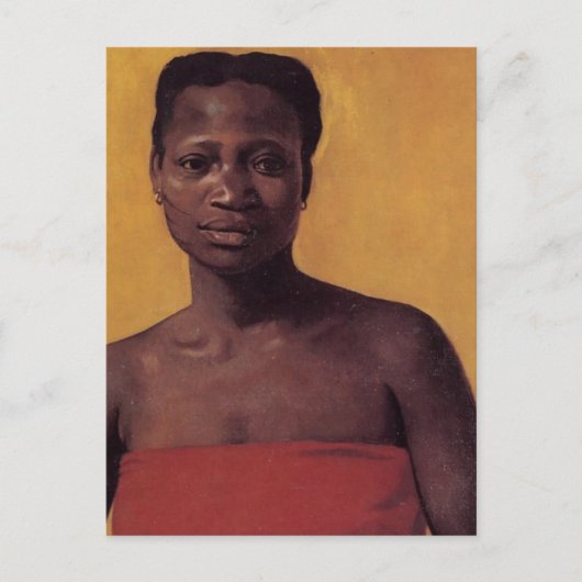 Carte Postale Femme noire assise (Devant)