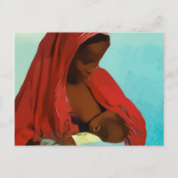 femme noire enfant allaitant