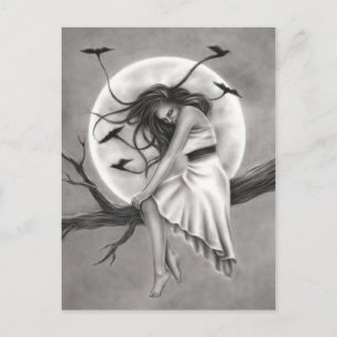 Carte postale femme oiseaux de tranquillité