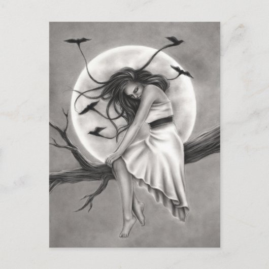 Carte postale femme oiseaux de tranquillité (Devant)