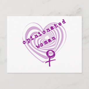 Carte Postale Femme Opinionisée