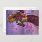 Carte Postale Femme orchidée (Devant / Derrière)