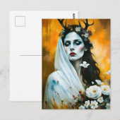 Carte Postale Femme païenne Elen des chemins en tant que mariée (Devant / Derrière)