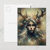 Carte Postale Femme païenne Elen des voies (Devant / Derrière)