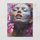 Carte Postale Femme papillon Mosaic (Devant)