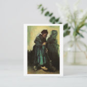 Carte Postale Femme paysanne balayant le sol, Vincent van Gogh (Debout devant)