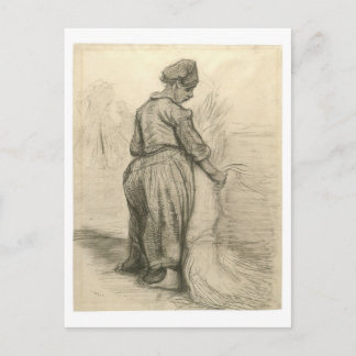 Carte Postale Femme paysanne Binding Sheaf, Vincent van Gogh