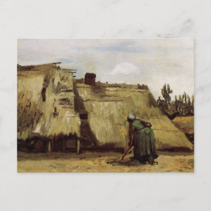 Carte Postale Femme paysanne creusant le chalet par Vincent van 