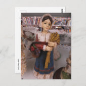 Carte Postale Femme pèlerine (Devant / Derrière)