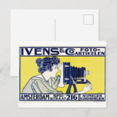 Carte Postale Femme photographe, photographe, Van Caspel (Devant / Derrière)