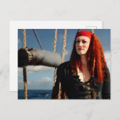 Carte Postale Femme pirate (Devant / Derrière)