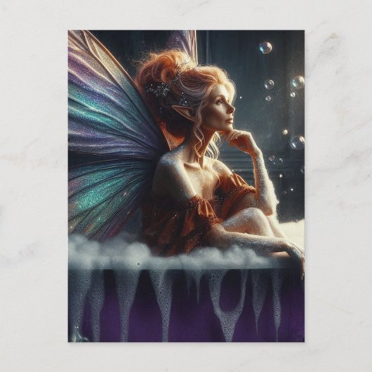 Carte Postale Femme poilue dans une baignoire (Devant)