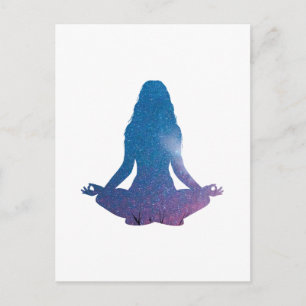 Carte Postale Femme pratiquant le yoga - Choisir la couleur arri