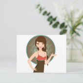 Carte Postale Femme présentant (Debout devant)